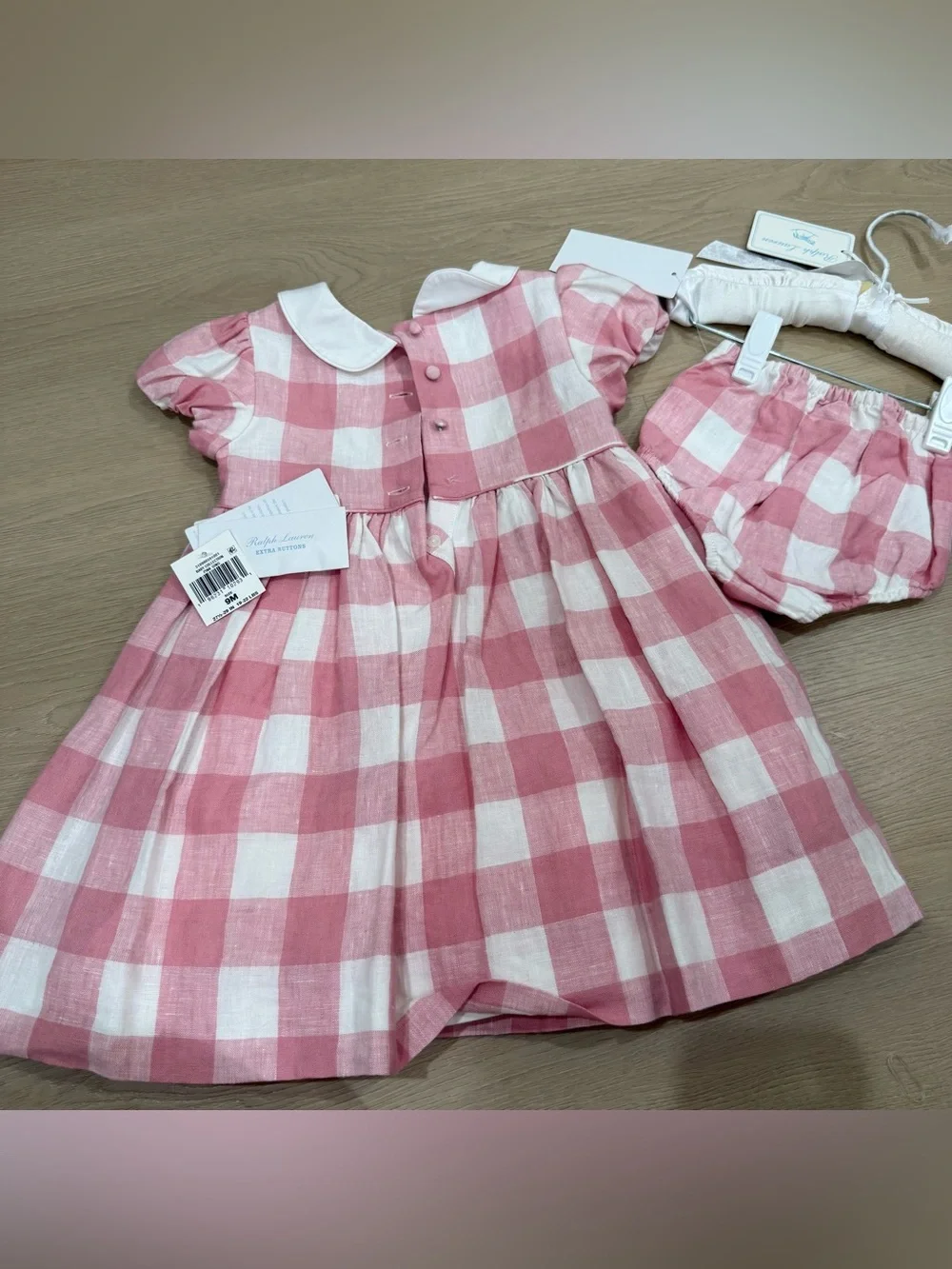 Vintage Ralph Lauren Gingham Baby Dress